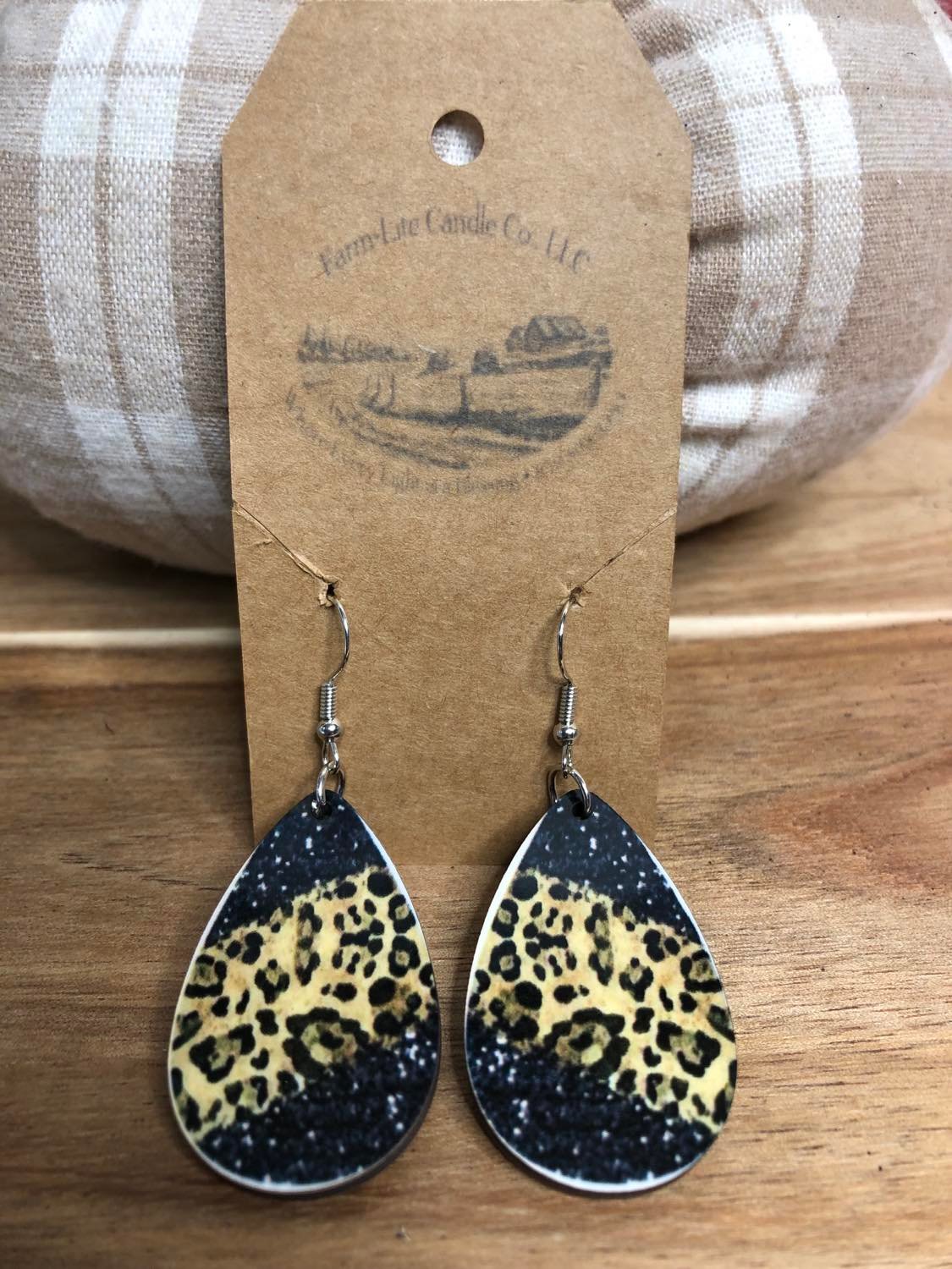 New Wooden Sublimation Earrings with Sterling Silver Hooks - Farm-Lite Candle Co. LLC