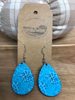 New Wooden Sublimation Earrings with Sterling Silver Hooks - Farm-Lite Candle Co. LLC