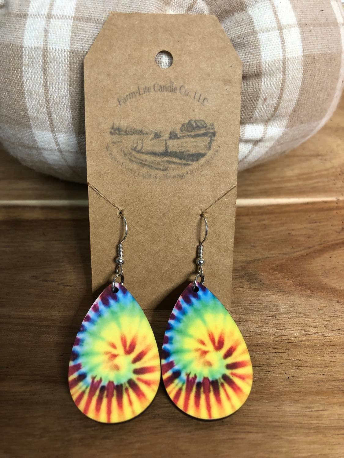 New Wooden Sublimation Earrings with Sterling Silver Hooks - Farm-Lite Candle Co. LLC
