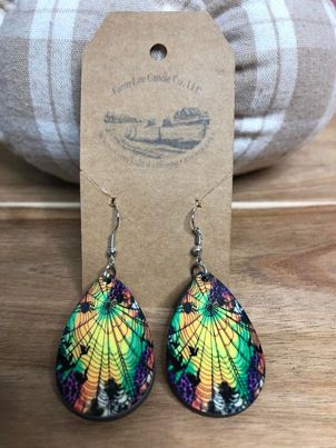 New Wooden Sublimation Earrings with Sterling Silver Hooks - Farm-Lite Candle Co. LLC