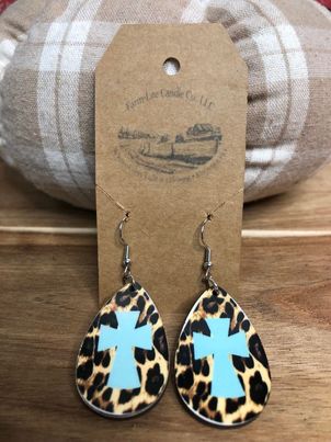 New Wooden Sublimation Earrings with Sterling Silver Hooks - Farm-Lite Candle Co. LLC