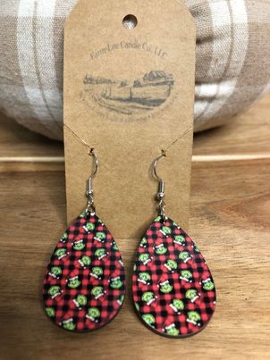 New Wooden Sublimation Earrings with Sterling Silver Hooks - Farm-Lite Candle Co. LLC
