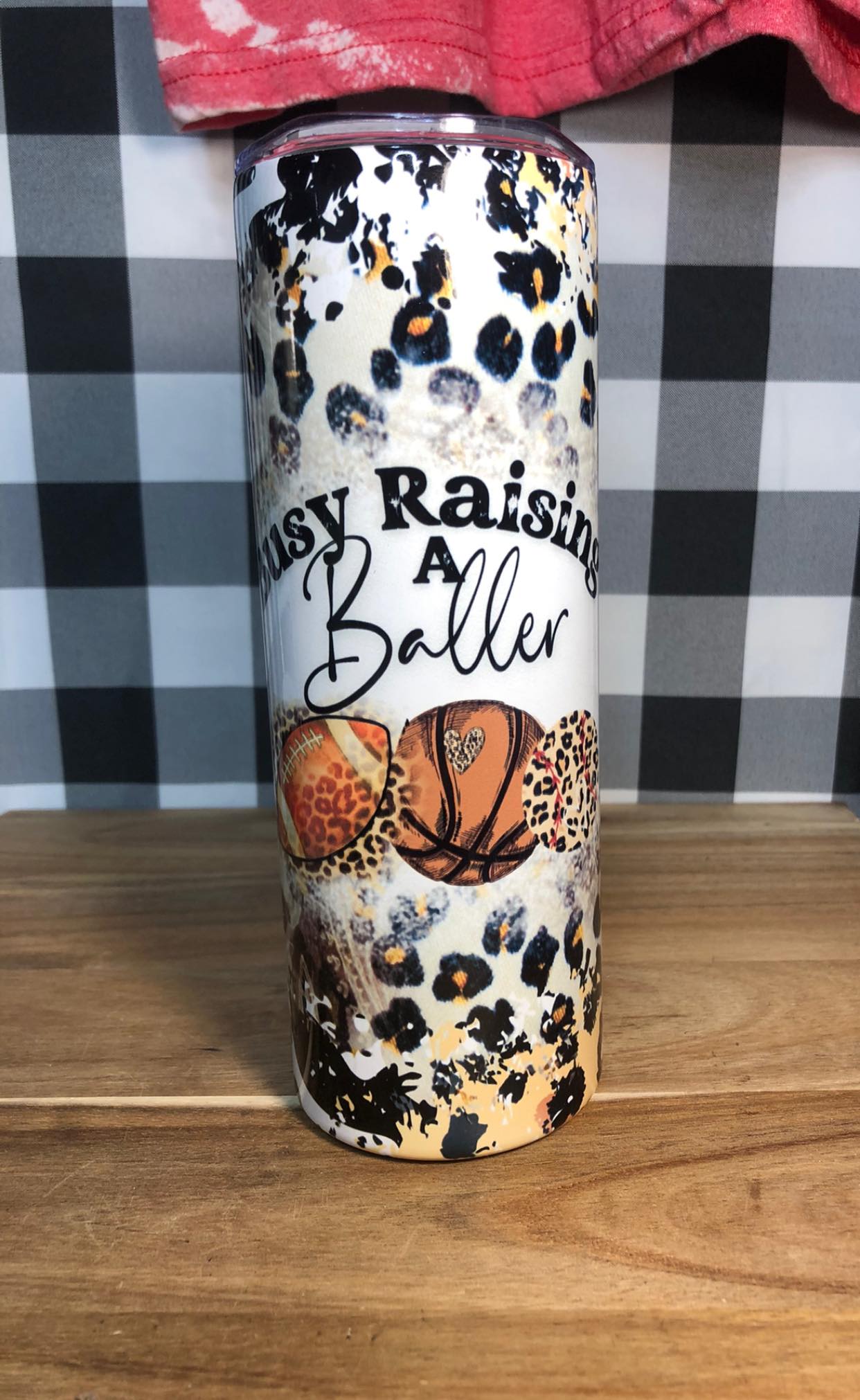 Busy Raising a Baller 20 oz sublimation tumbler