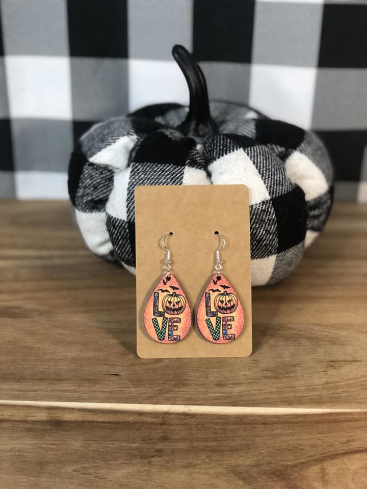 New Wooden Sublimation Earrings with Sterling Silver Hooks - Farm-Lite Candle Co. LLC