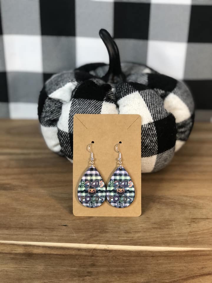 New Wooden Sublimation Earrings with Sterling Silver Hooks - Farm-Lite Candle Co. LLC