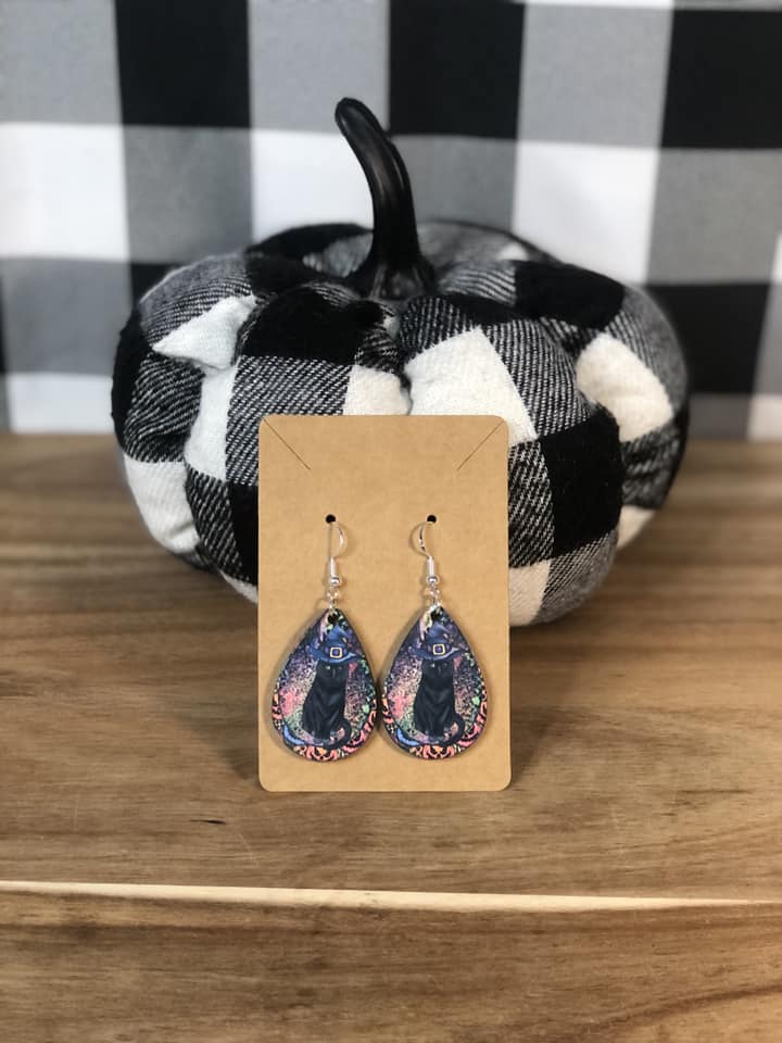 New Wooden Sublimation Earrings with Sterling Silver Hooks - Farm-Lite Candle Co. LLC