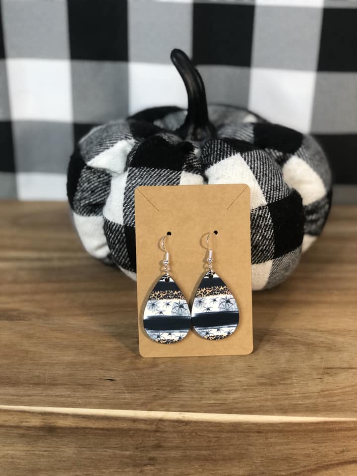 New Wooden Sublimation Earrings with Sterling Silver Hooks - Farm-Lite Candle Co. LLC