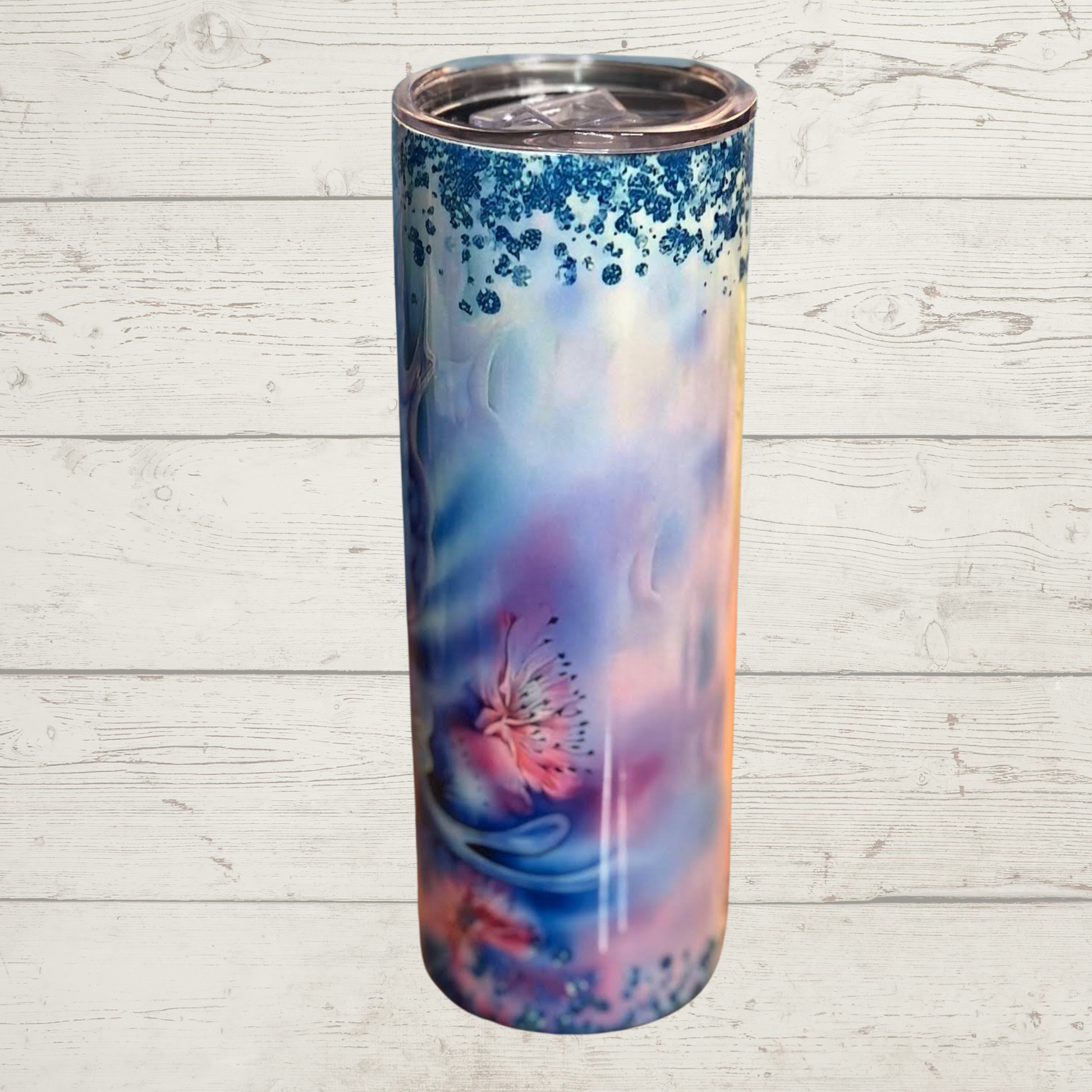 Vivid Pastel Colors with High Definition 3D Butterfly Image on a Quality 20 oz Tumbler/Mug/Cup