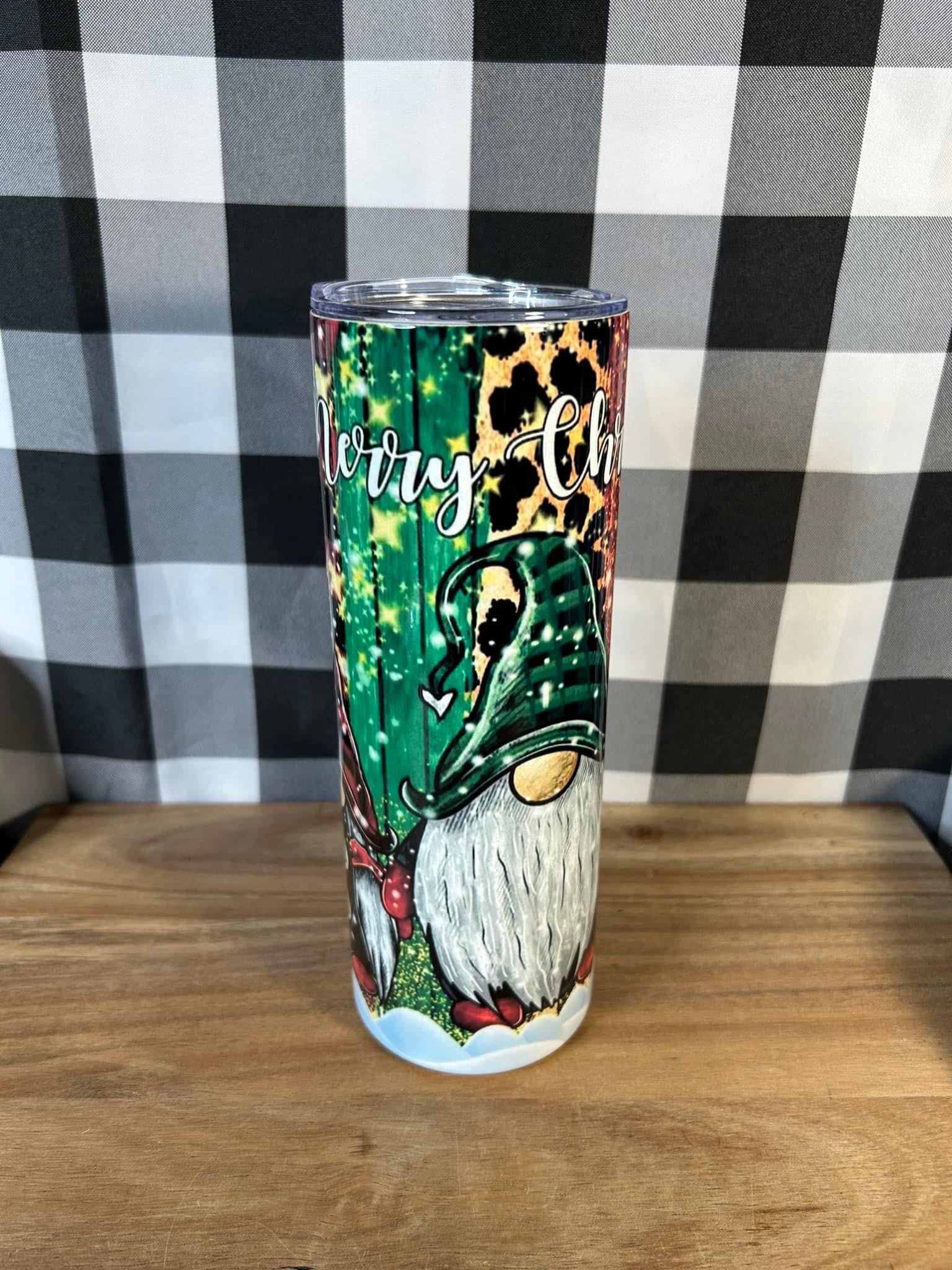 20 oz Merry Christmas with Gnomes tumbler - Farm-Lite Candle Co. LLC